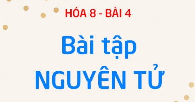 Bài tập về Nguyên tử, hạt nhân nguyên tử và lớp Electron - Hóa 8 bài 4